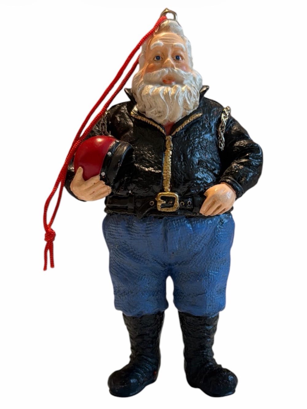 Clothtique Biker Santa Tree Ornament
